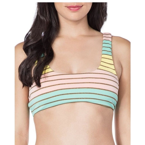 Trina Turk Lurex Striped Bralette - Picture 1 of 4